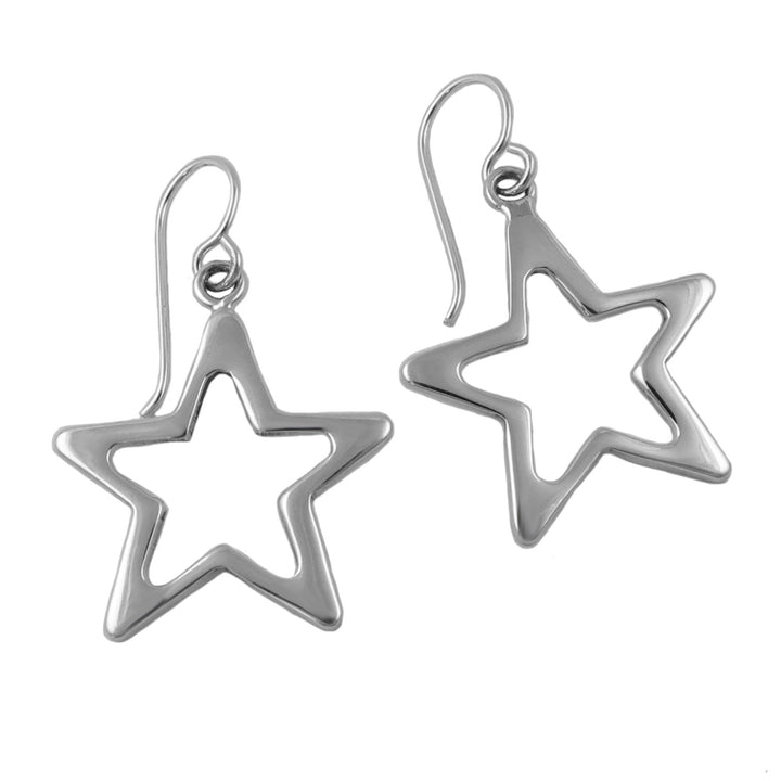 Silver Starshine Drop Earrings