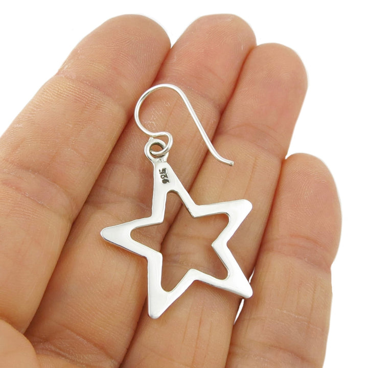 Silver Starshine Drop Earrings