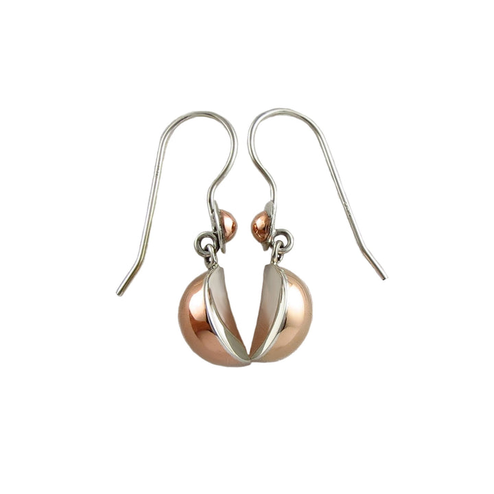 Copper and 925 Silver Drop Earrings