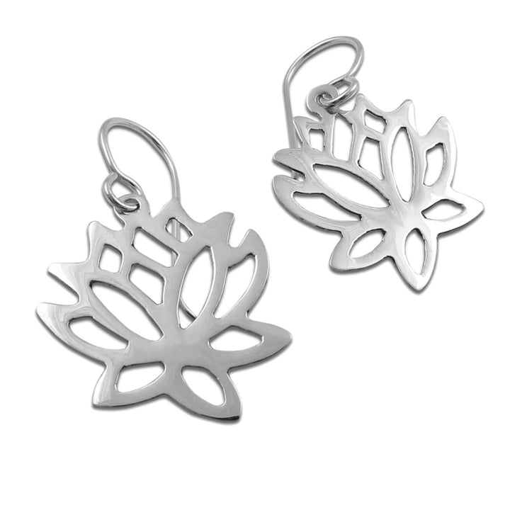 Lotus Flower 925 Sterling Silver Earrings