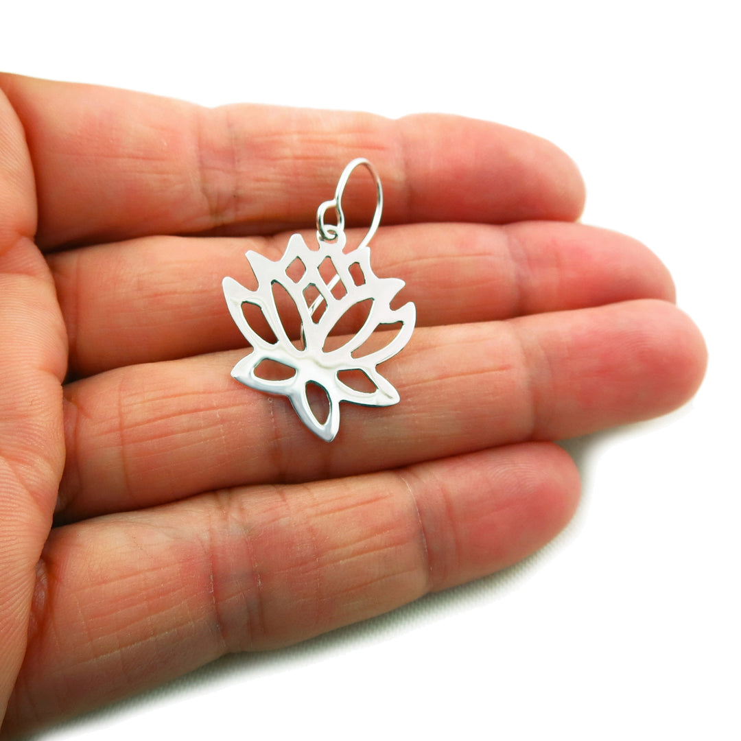 Lotus Flower 925 Sterling Silver Earrings