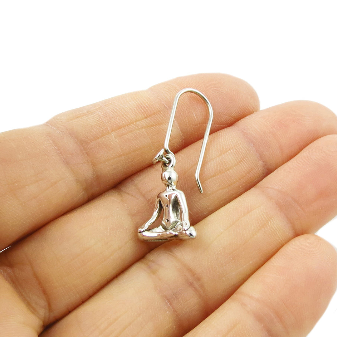 Yoga Pose Sterling Silver Earrings