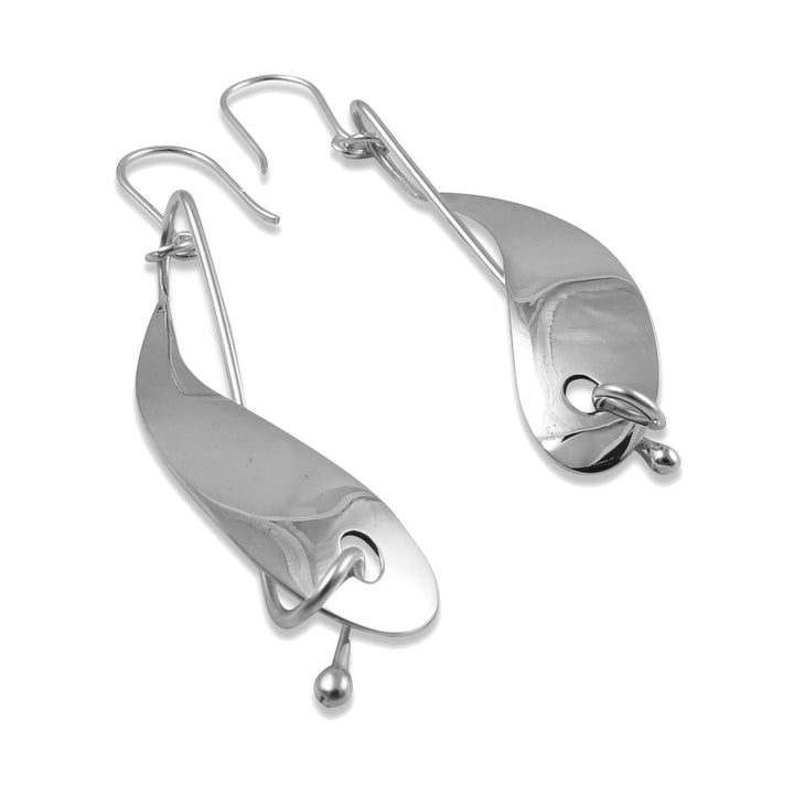 Sterling Silver Geometric Drop Earrings