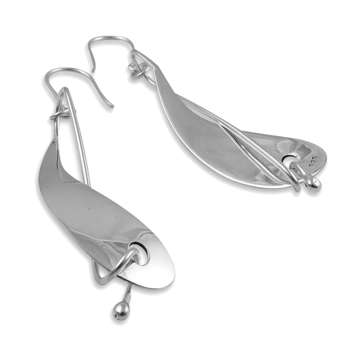 Sterling Silver Geometric Drop Earrings