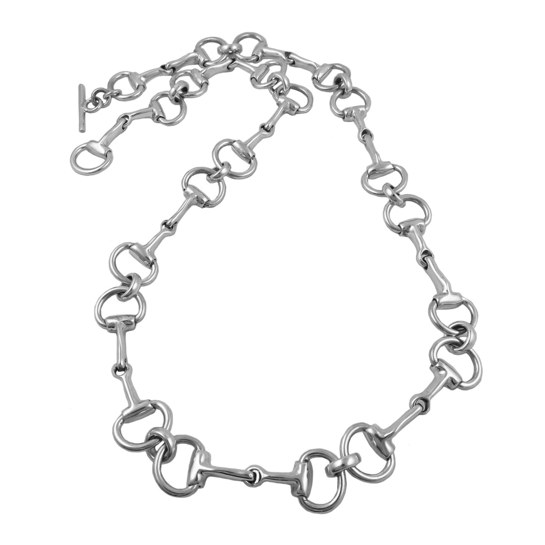 Extra Long Horsebit Snaffle 925 Sterling Silver Horse Tack Necklace