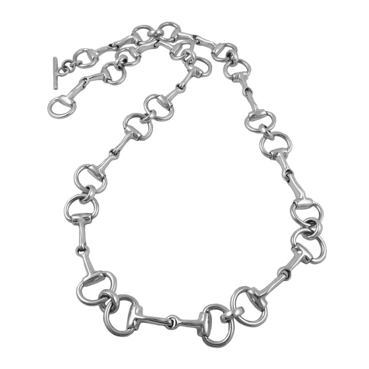 Extra Long Horsebit Snaffle 925 Sterling Silver Horse Tack Necklace