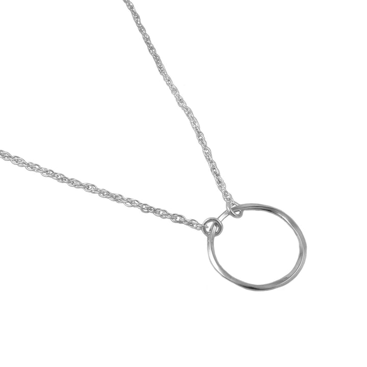 Infinity Circle 925 Sterling Silver Chain Necklace
