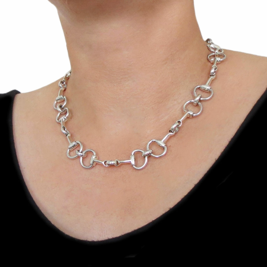 Horse Snafflebit Sterling Silver Necklace for Women