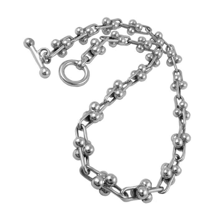Chunky Hallmarked Solid 925 Sterling Silver Gauge Link Necklace