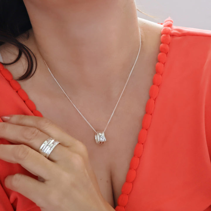 Silver Infinity Circle Necklace