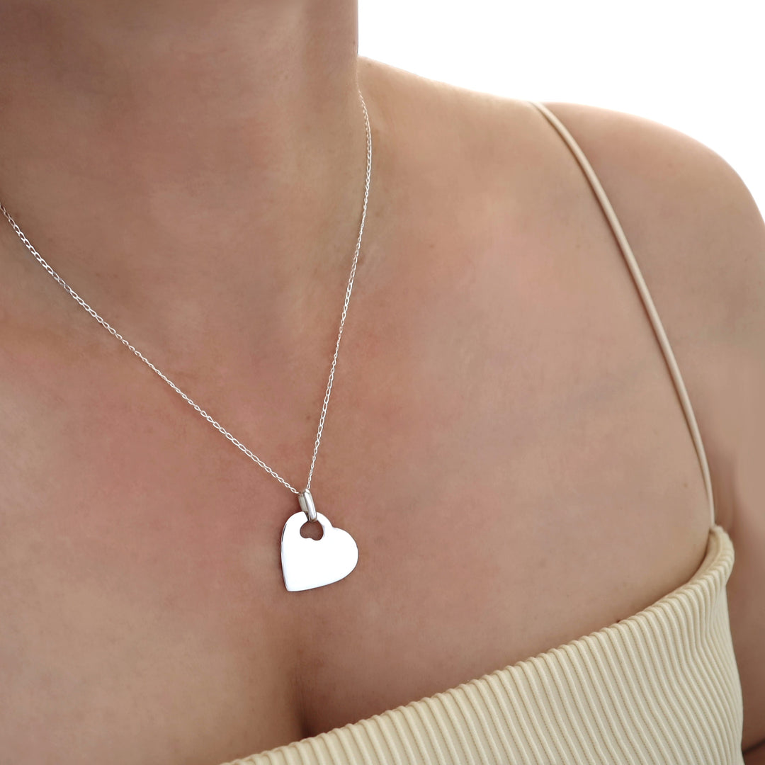 Mi Corazon Love Heart Pendant Necklace in 925 Silver