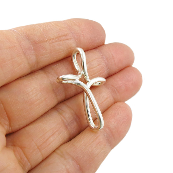 Sterling Silver Infinity Cross Pendant