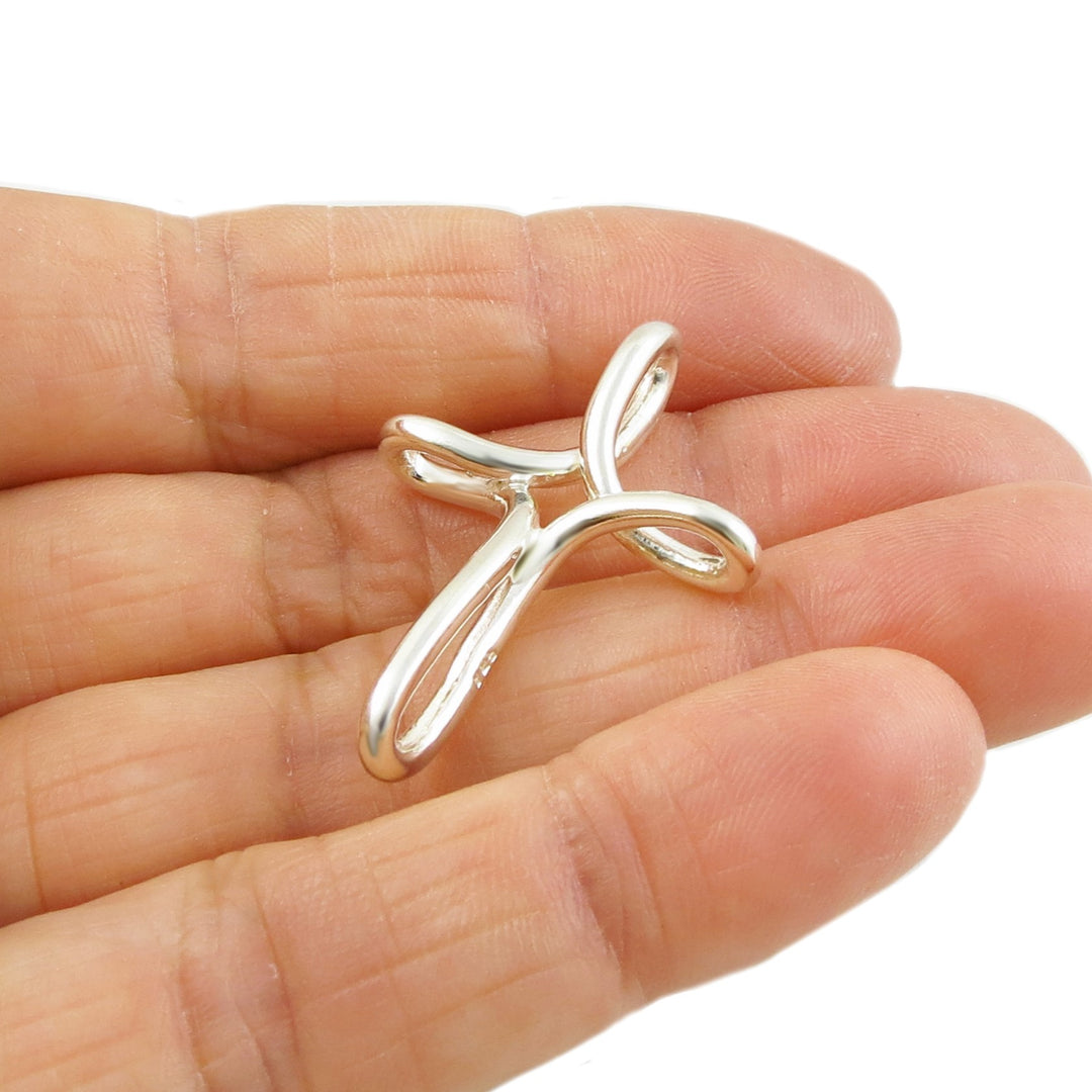 Sterling Silver Infinity Cross Pendant