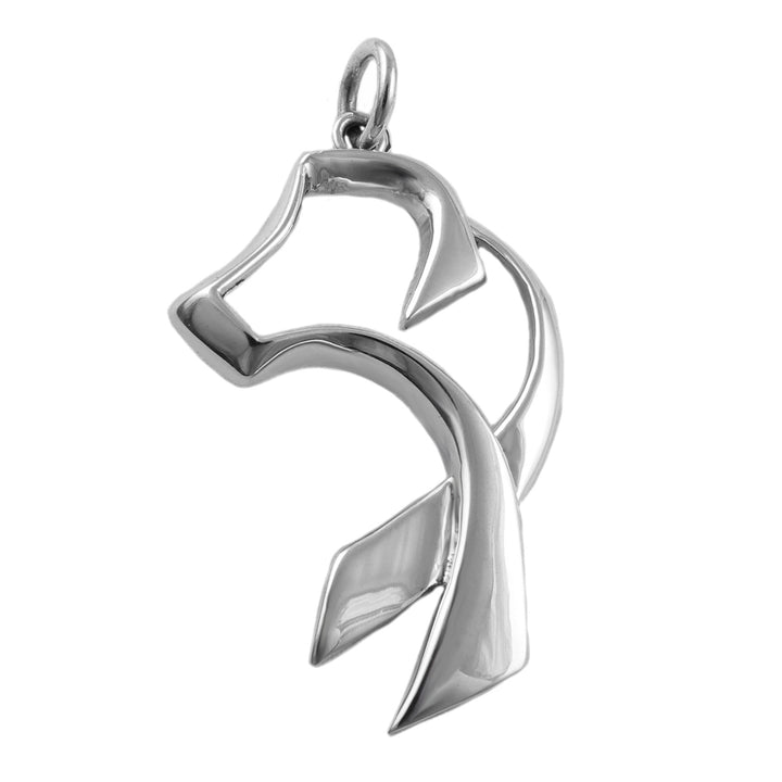 Large Labrador Sterling Silver Pendant Necklace