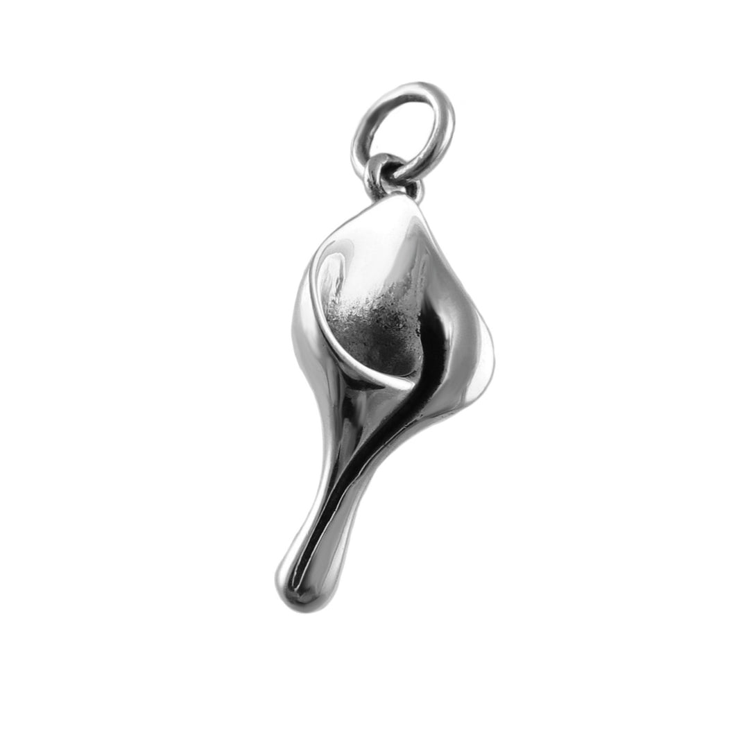 Calla Lily Flower 925 Sterling Silver Pendant Necklace