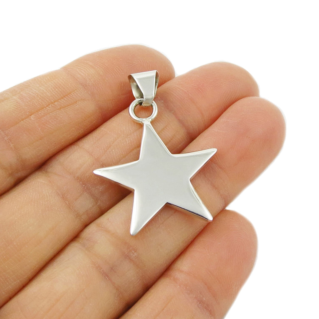 Sterling Silver Star Pendant Necklace