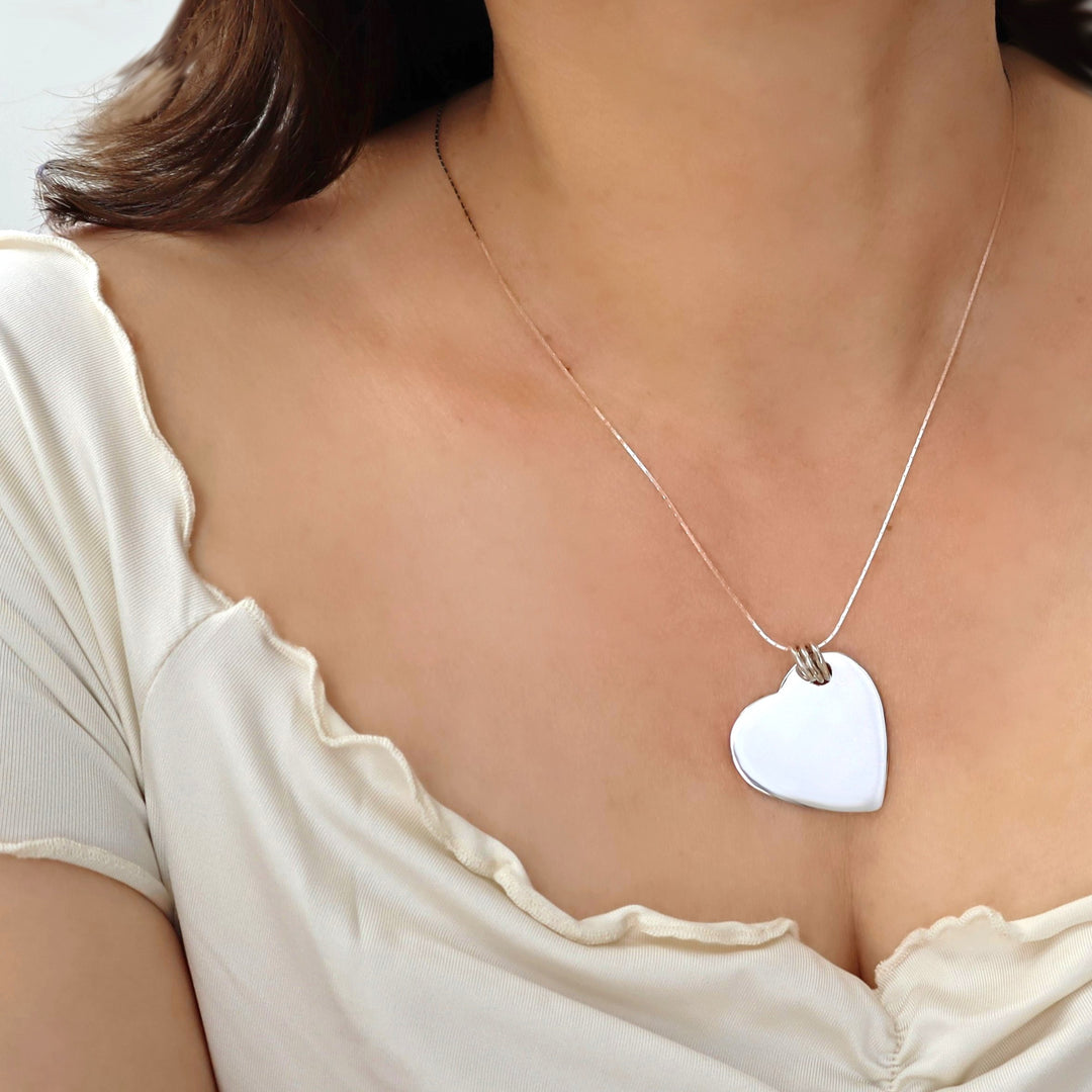 Large Heart Pendant Necklace