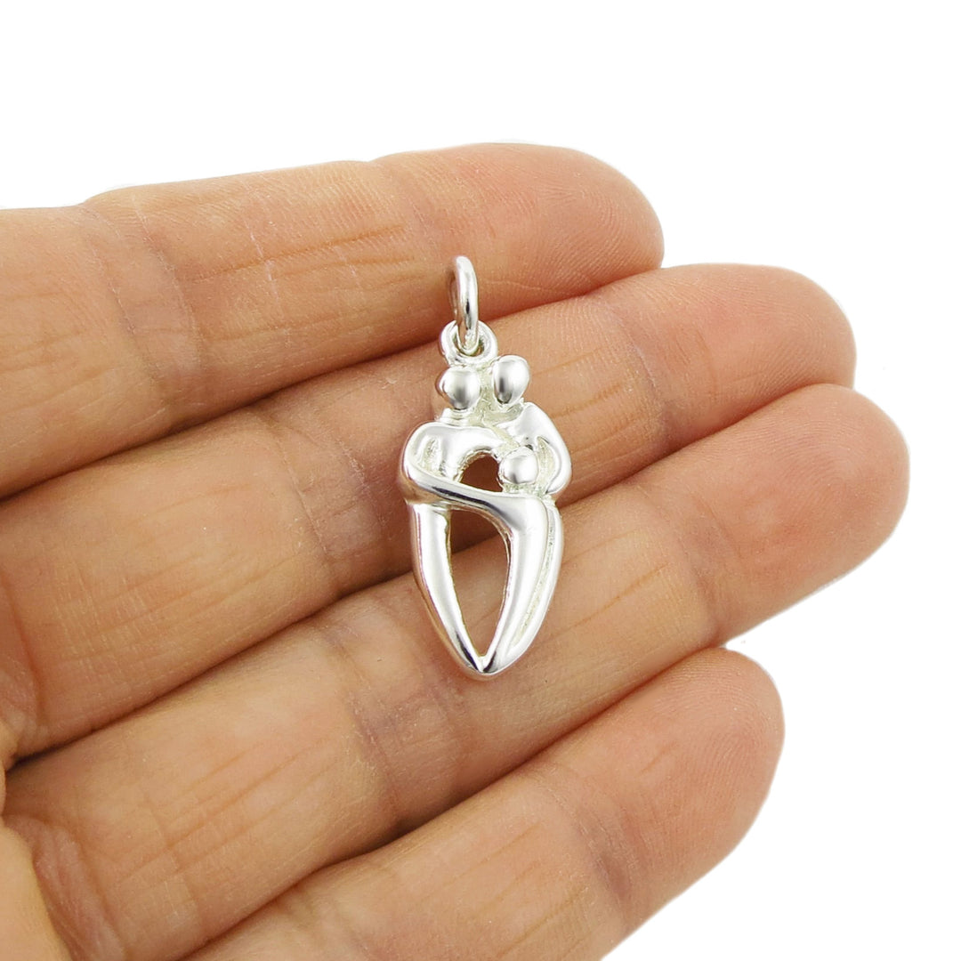 Parents and Child Family Unity 925 Silver Pendant Necklace