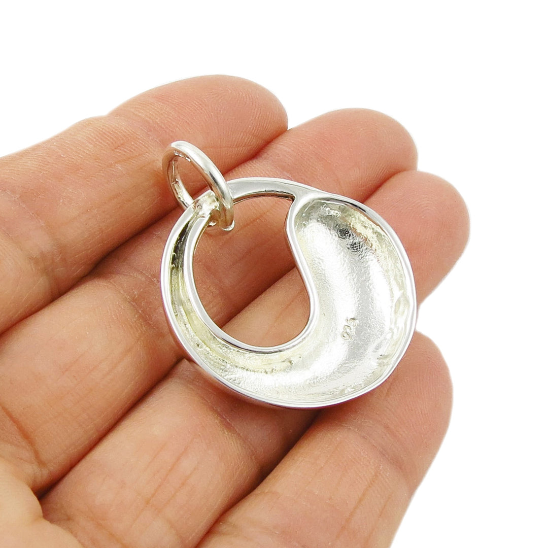 Circle of Life Sterling Silver Eternity Pendant Necklace