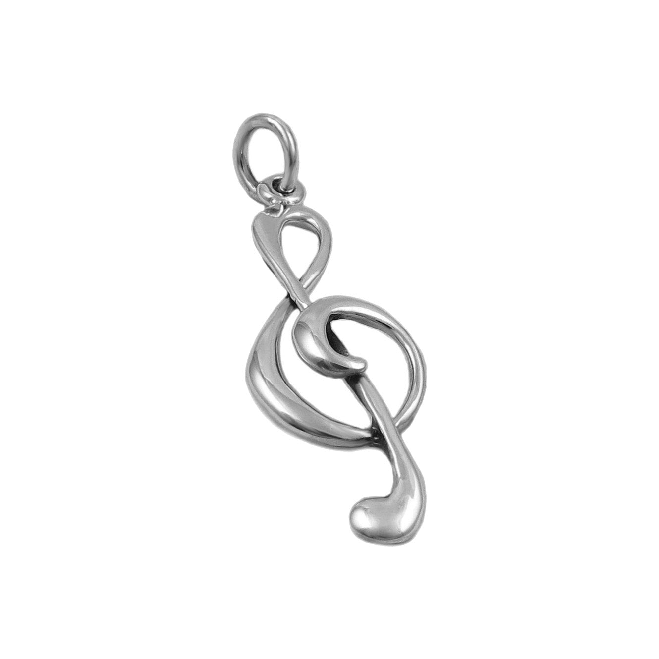 Music Note Pendant Silver Necklace | ThePiano.SG