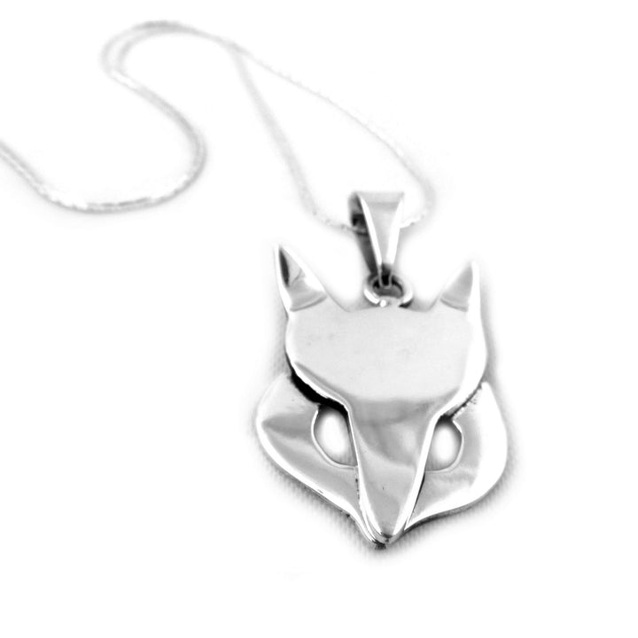 Fox Animal 925 Solid Sterling Silver Pendant Necklace