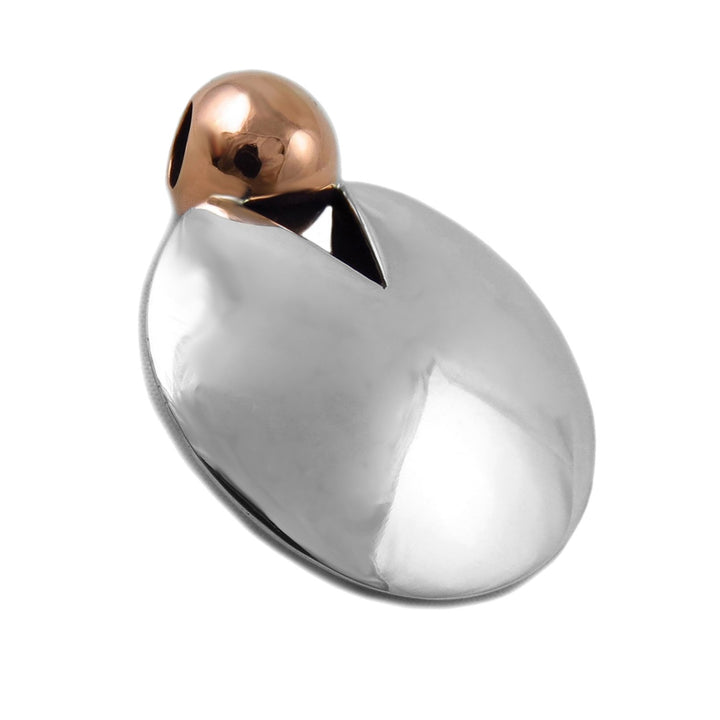 Designer Copper and 925 Sterling Silver Circle Pendant