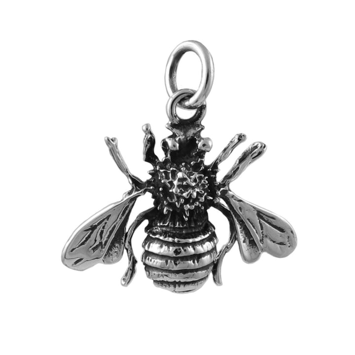 Sterling Silver Bee Pendant Necklace