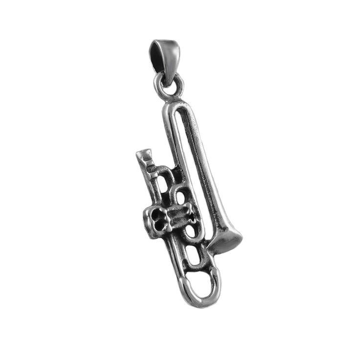 Trumpet 925 Silver Musical Instrument Pendant in a Gift Box