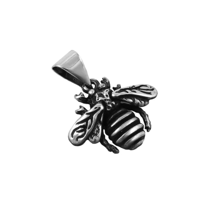 A sterling 925 silver bee pendant charm with a polished bail, shown on a plain white background.
