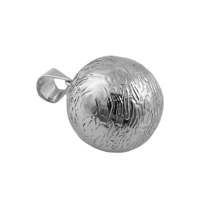 Bola Chime Silver Ball Pendant Necklace