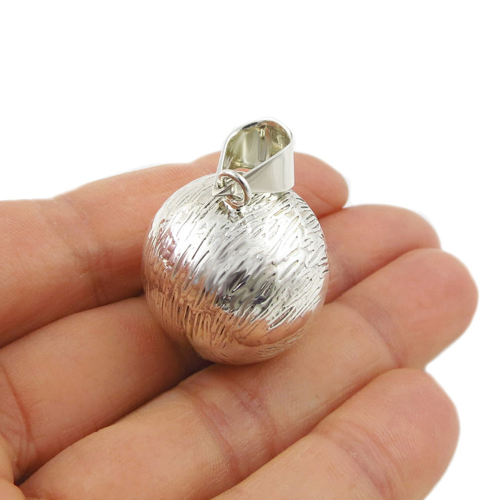 Bola Chime Silver Ball Pendant Necklace