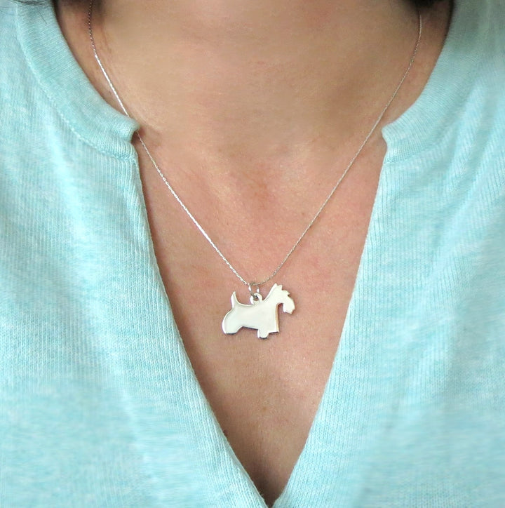 925 Silver Dog Lover Pendant Necklace