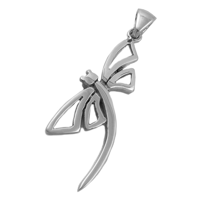 Joyful Sterling Silver Dragonfly Pendant Necklace