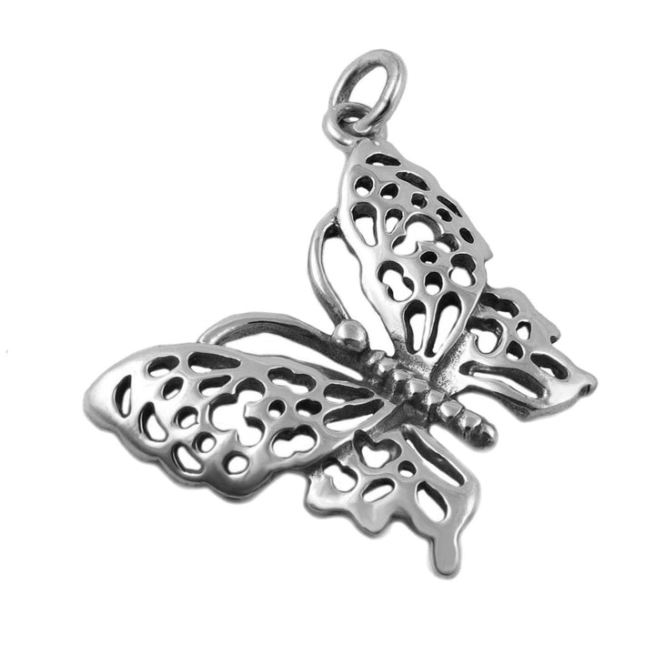 Large Sterling 925 Silver Butterfly Pendant Jewellery