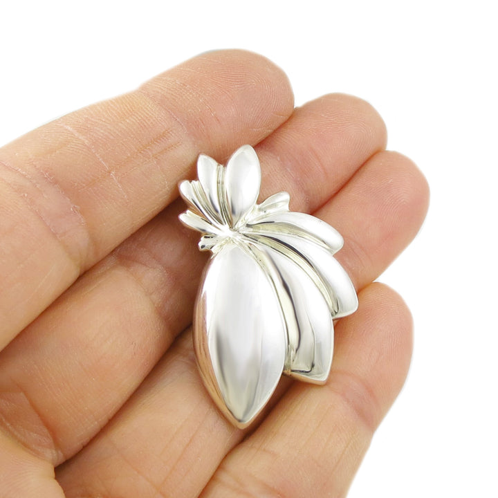 Sterling Silver Flower Pendant Necklace