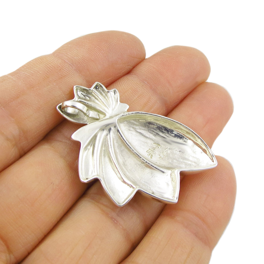 Sterling Silver Flower Pendant Necklace