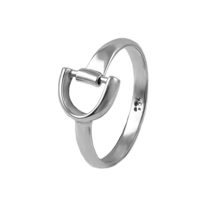 Horse Stirrup Sterling Silver Equestrian Ring