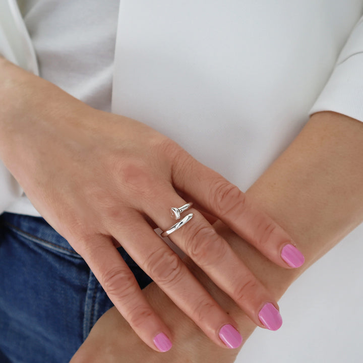 Silver Nail Ring for Women