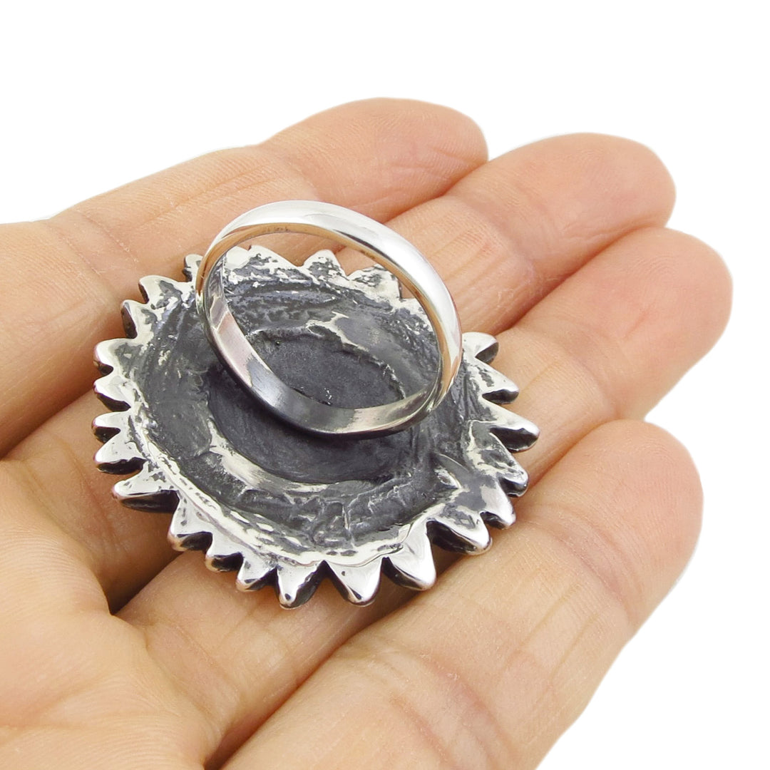 Sterling Silver Sunflower Ring