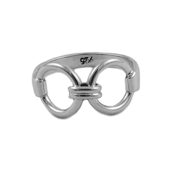 Double Horsebit Snaffle 925 Sterling Silver Ring