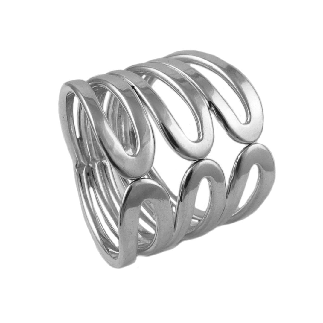 Wide Sterling Silver Cocktail Ring