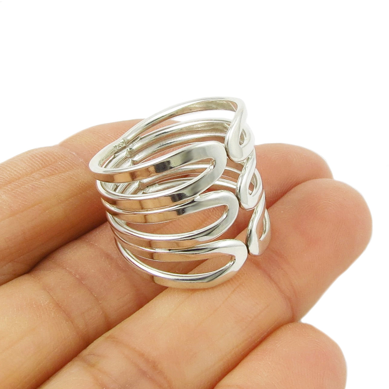 【REGAL】チロリアン☆EAST COAST COLLECTION☆24.5 Wide Sterling Silver Cocktail Ring