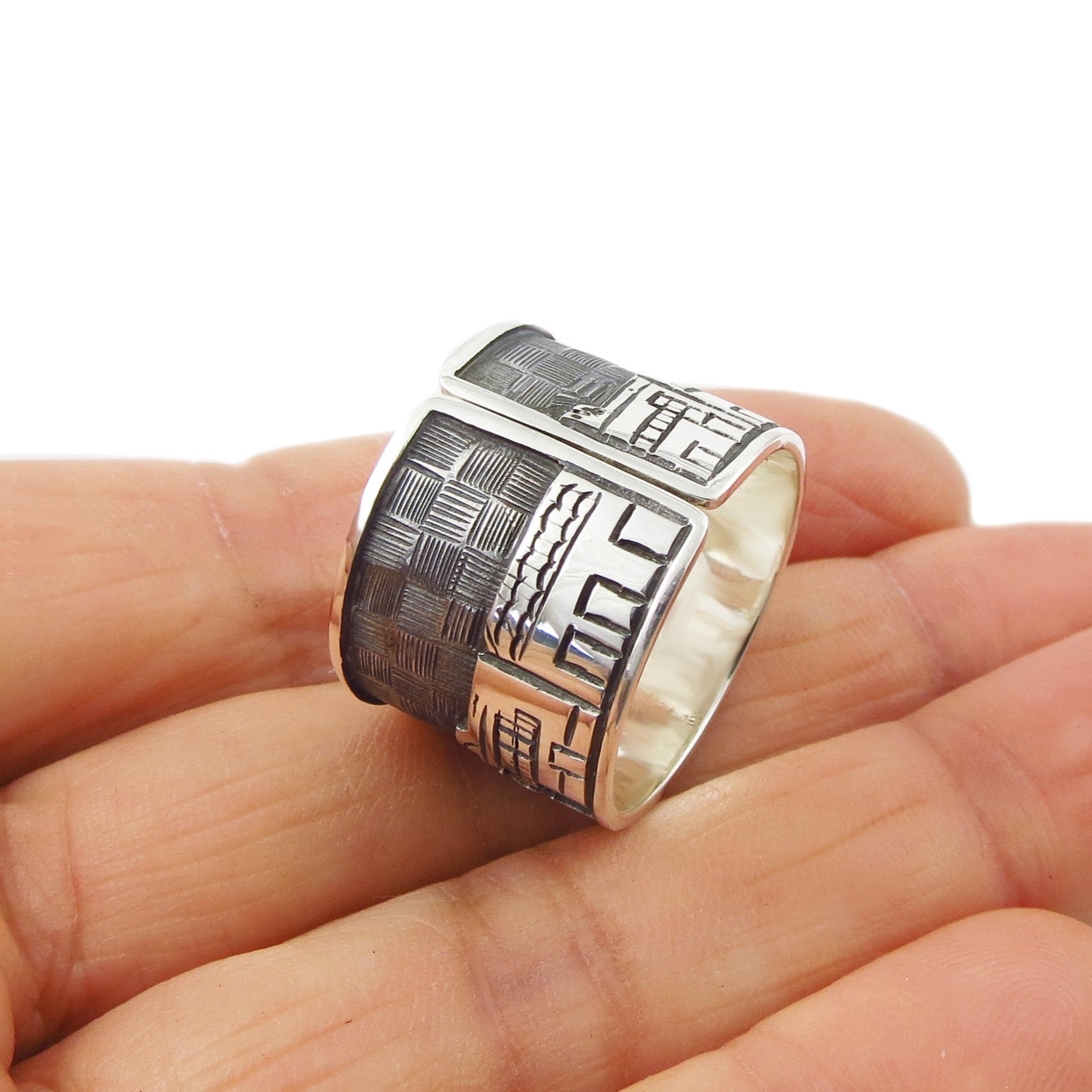 Taxco Santa Prisca Church Silver Ring - Maria Belen Nilson Design