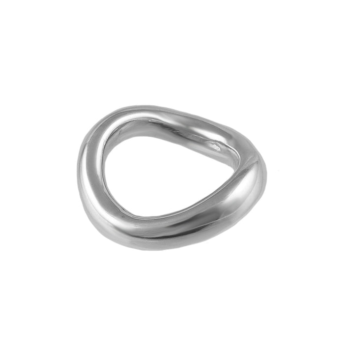 Puff Rib Ring Chunky Sterling Silver Thick Curved Ring