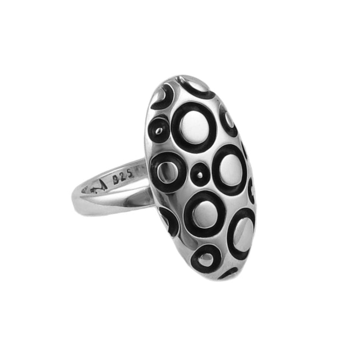 Expression Oval Silver Ring Size L