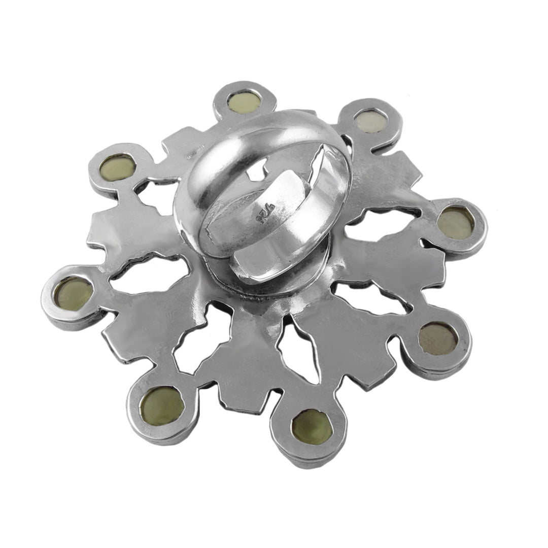 Queen Bee Amber Cocktail Ring in Sterling Silver