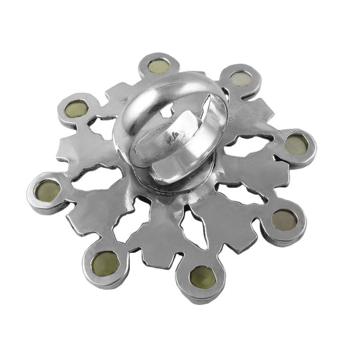 Queen Bee Amber Cocktail Ring in Sterling Silver