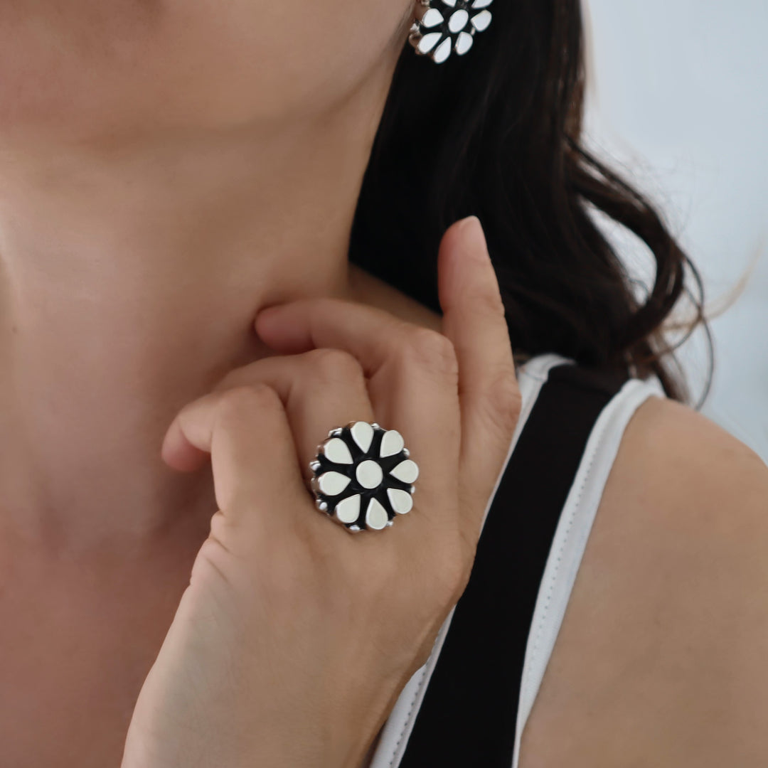 Desert Bloom Sterling Silver Flower Earrings