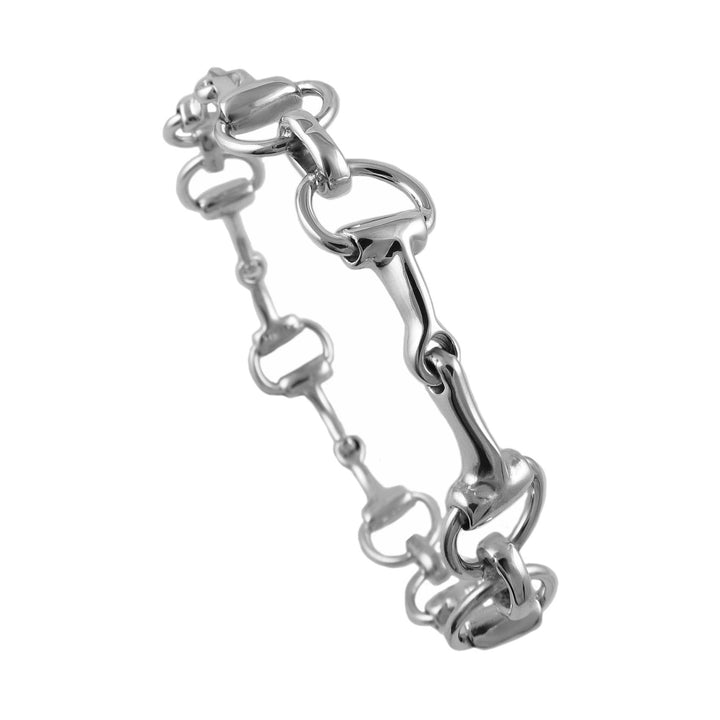 Large Horsebit Snaffle 925 Sterling Silver Bangle