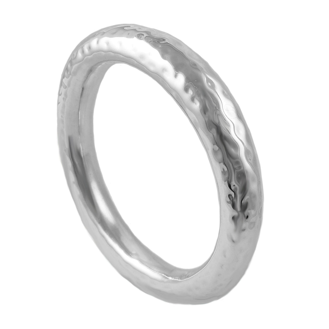 Chunky Sterling Silver Circle Bangle